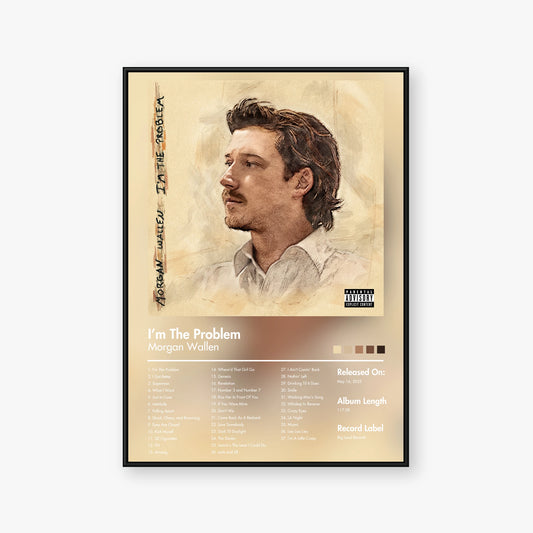 Morgan Wallen — I’m the Problem Album Poster — Blur frame mockup