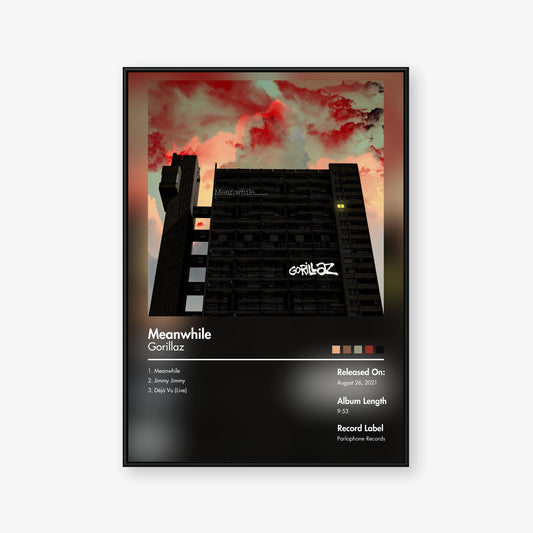 Gorillaz — Meanwhile Album Poster — Blur frame mockup
