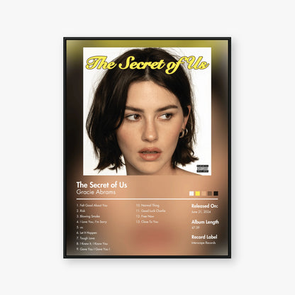 Gracie Abrams — The Secret of Us Album Poster — Blur frame mockup