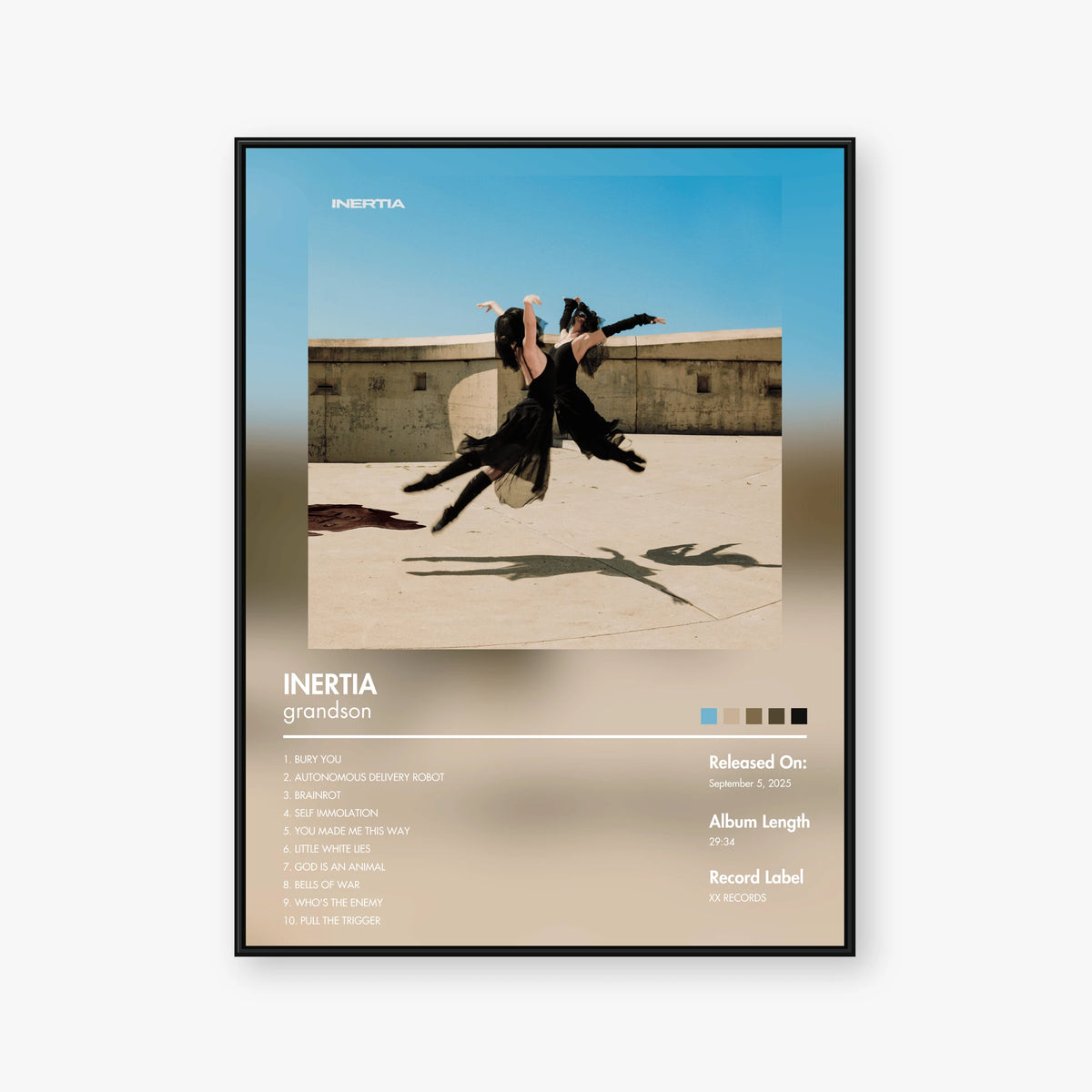grandson — INERTIA Album Poster — Blur frame mockup