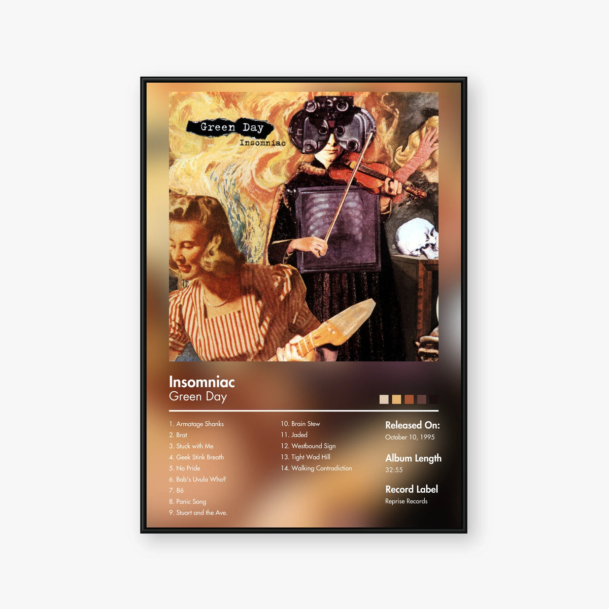 Green Day — Insomniac Album Poster — Blur frame mockup