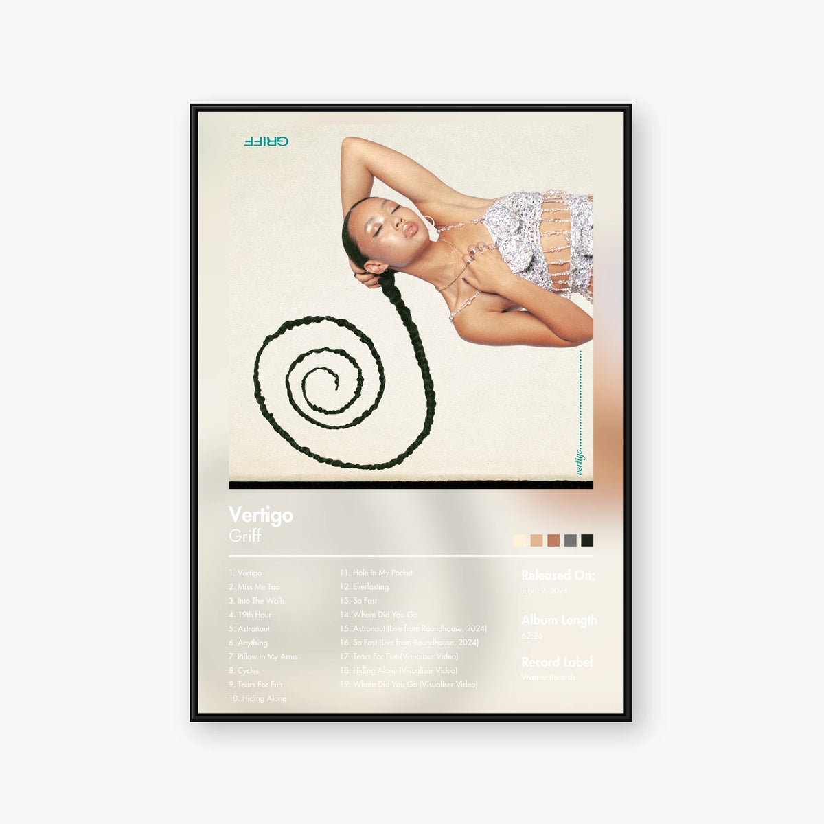 Griff — Vertigo Album Poster — Blur frame mockup