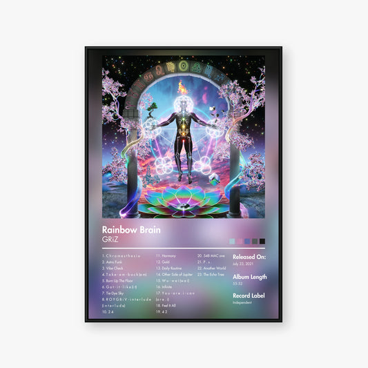 GRiZ — Rainbow Brain Album Poster — Blur frame mockup