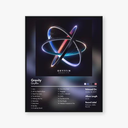 Gryffin — Gravity Album Poster — Blur frame mockup