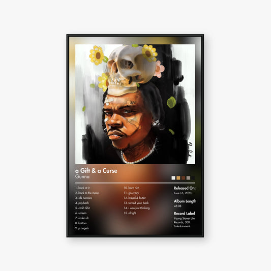 Gunna — a Gift & a Curse Album Poster — Blur frame mockup