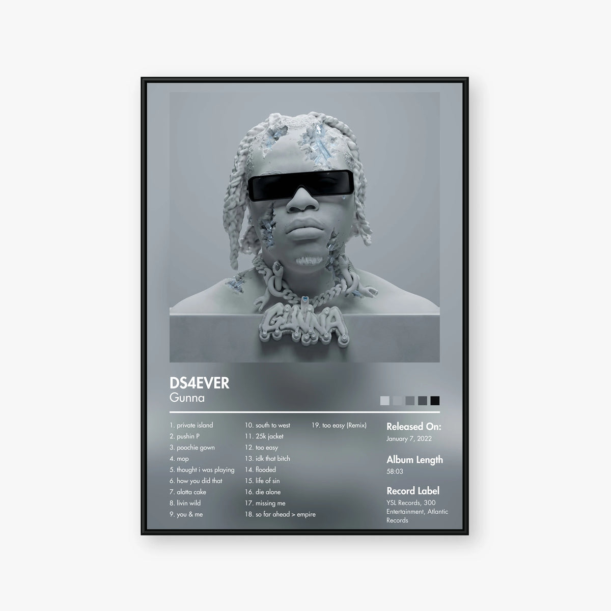 Gunna — DS4EVER Album Poster — Blur frame mockup