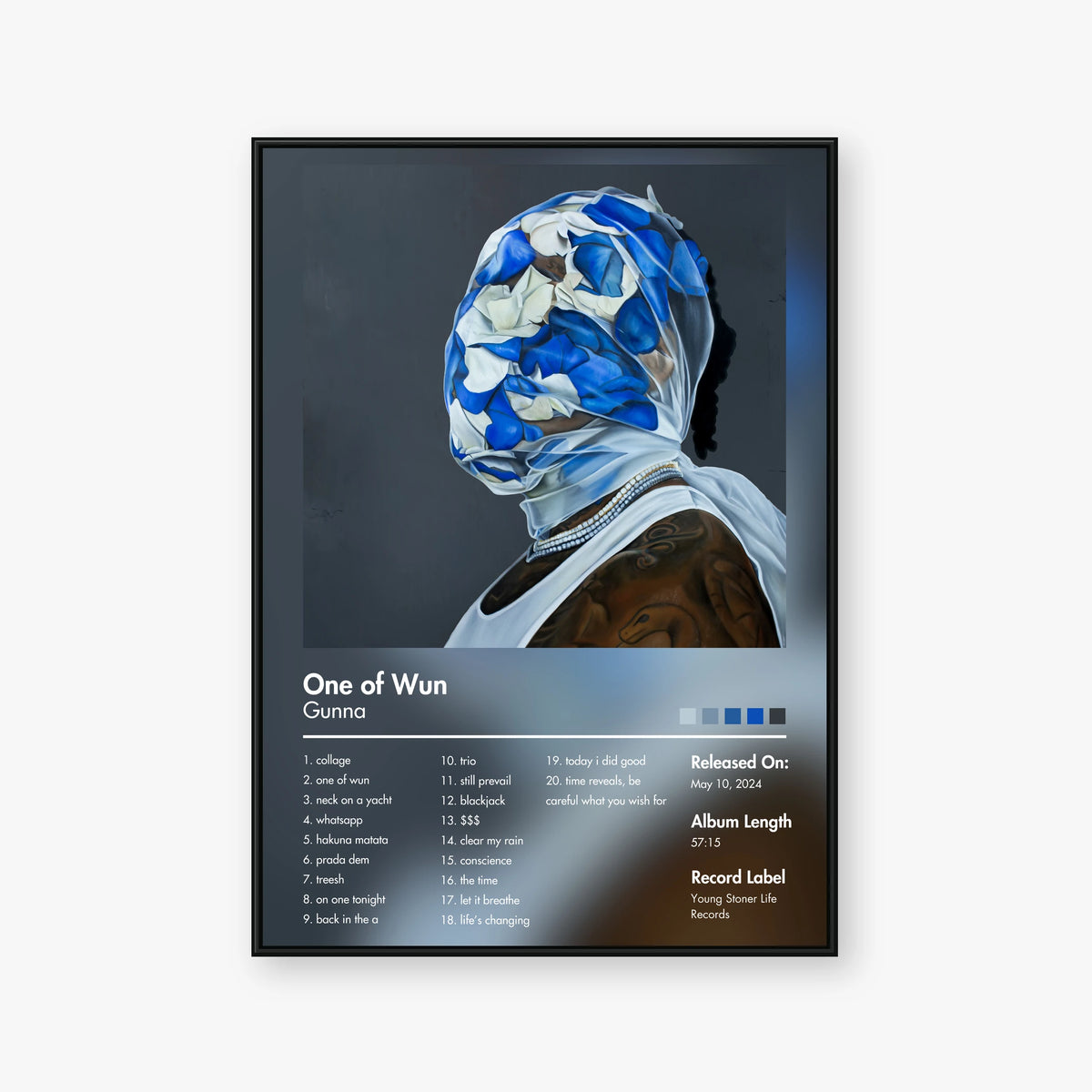 Gunna — One of Wun Album Poster — Blur frame mockup