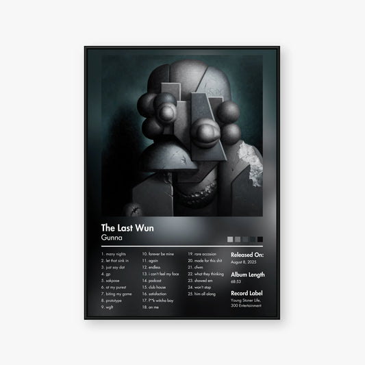 Gunna — The Last Wun Album Poster — Blur frame mockup