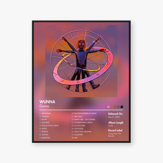 Gunna — WUNNA Album Poster — Blur frame mockup