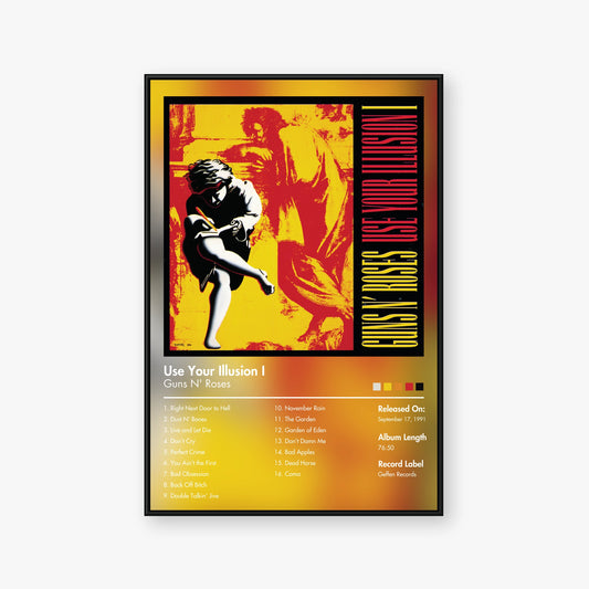 Guns N’ Roses — Use Your Illusion I Album Poster — Blur frame mockup