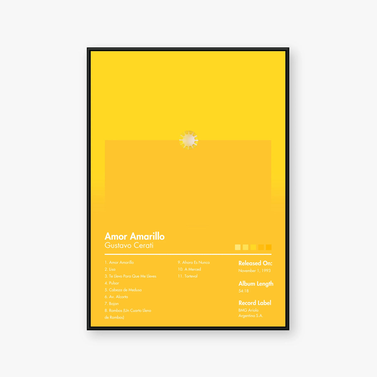 Gustavo Cerati — Amor amarillo Album Poster — Blur frame mockup