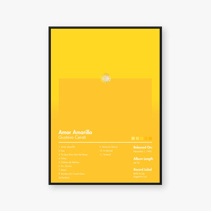 Gustavo Cerati — Amor amarillo Album Poster — Blur frame mockup