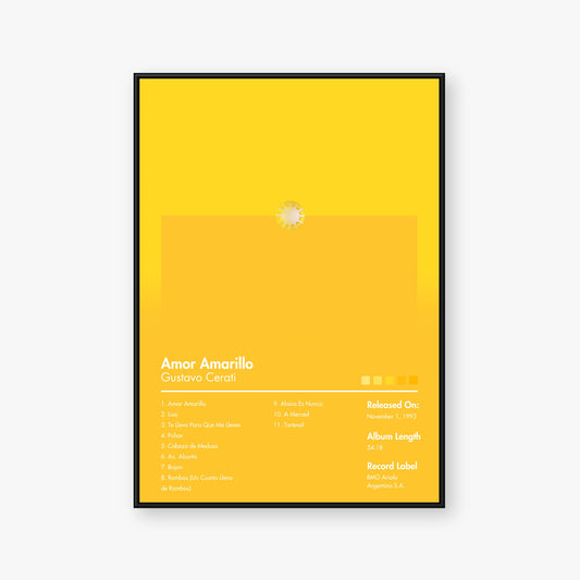 Gustavo Cerati — Amor amarillo Album Poster — Blur frame mockup