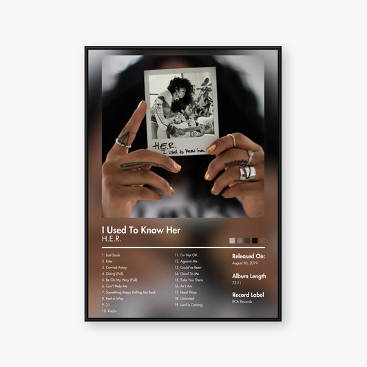H.E.R. — I Used to Know Her Album Poster — Blur frame mockup