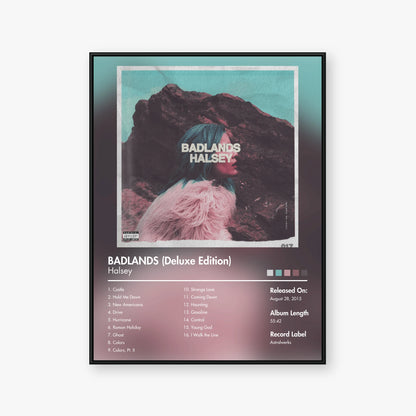 Halsey — BADLANDS (Deluxe Edition) Album Poster — Blur frame mockup