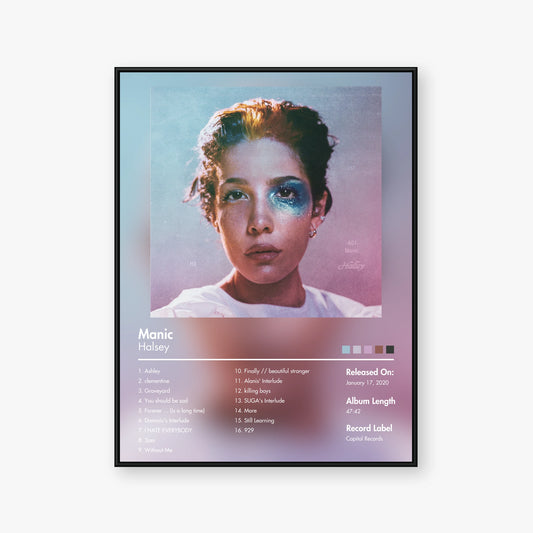 Halsey — Manic Album Poster — Blur frame mockup