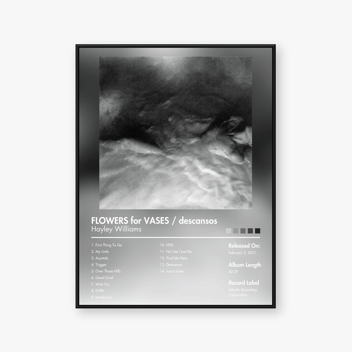 Hayley Williams — FLOWERS for VASES descansos Album Poster — Blur frame mockup