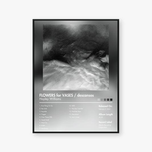Hayley Williams — FLOWERS for VASES descansos Album Poster — Blur frame mockup