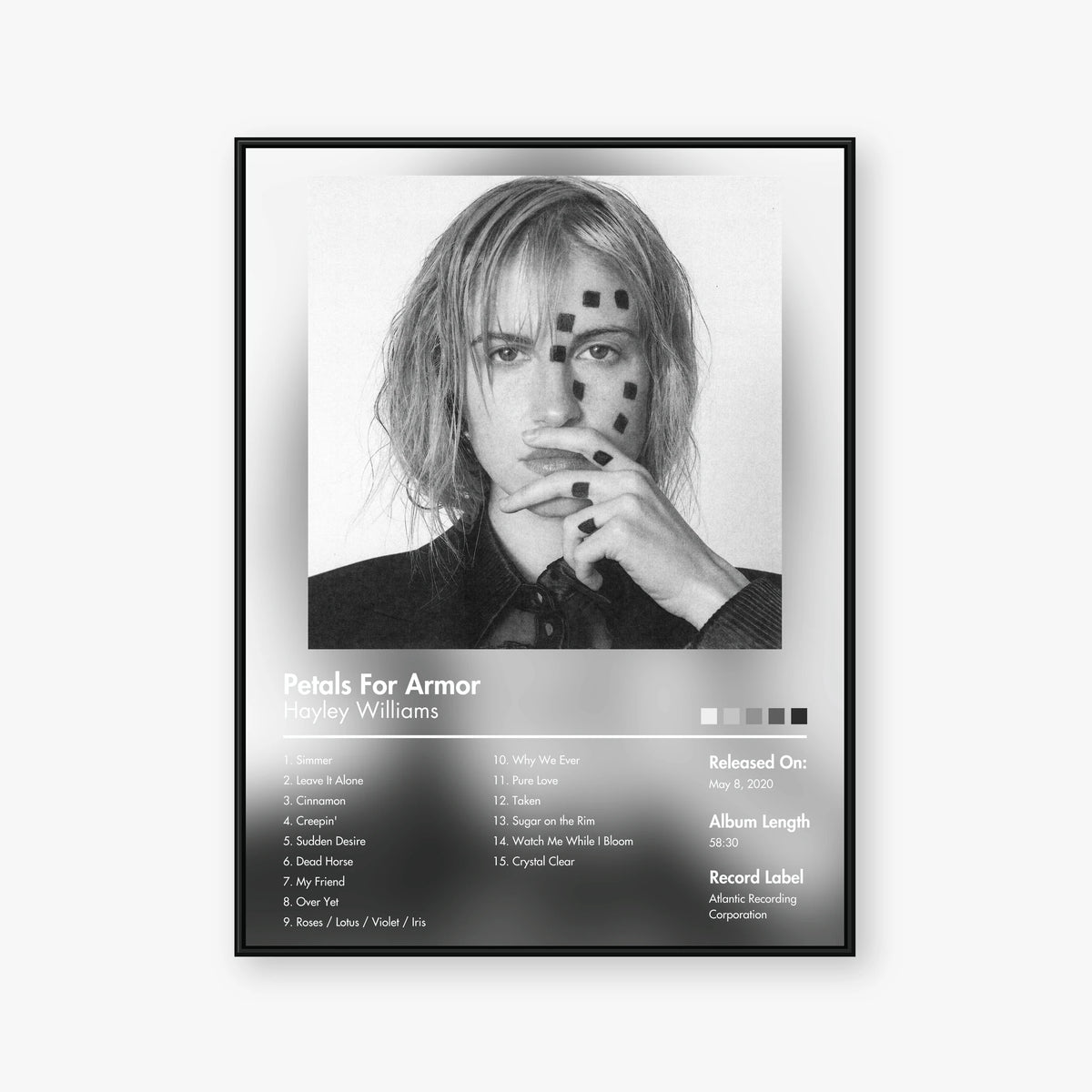 Hayley Williams — Petals for Armor Album Poster — Blur frame mockup