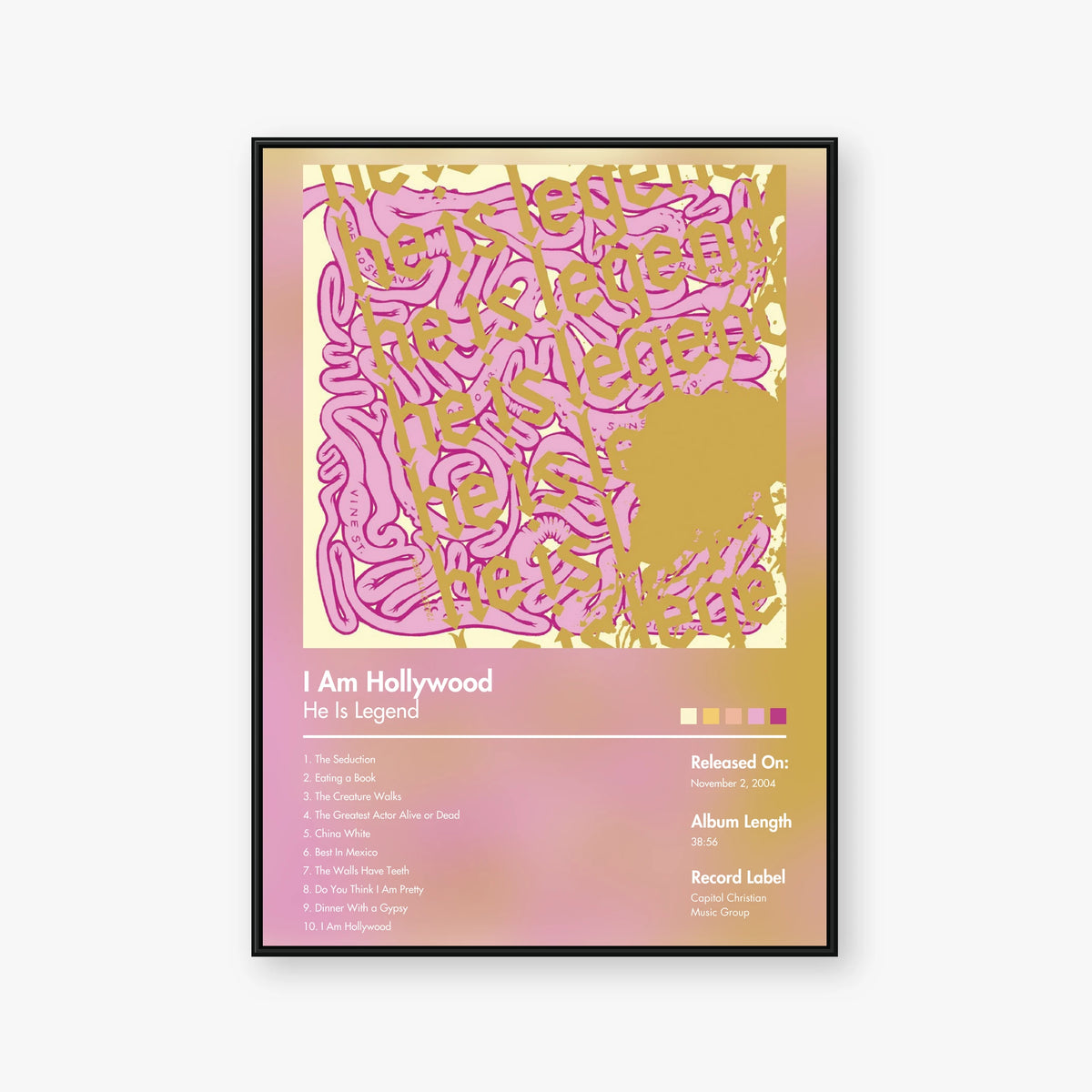 He Is Legend — I Am Hollywood Album Poster — Blur frame mockup