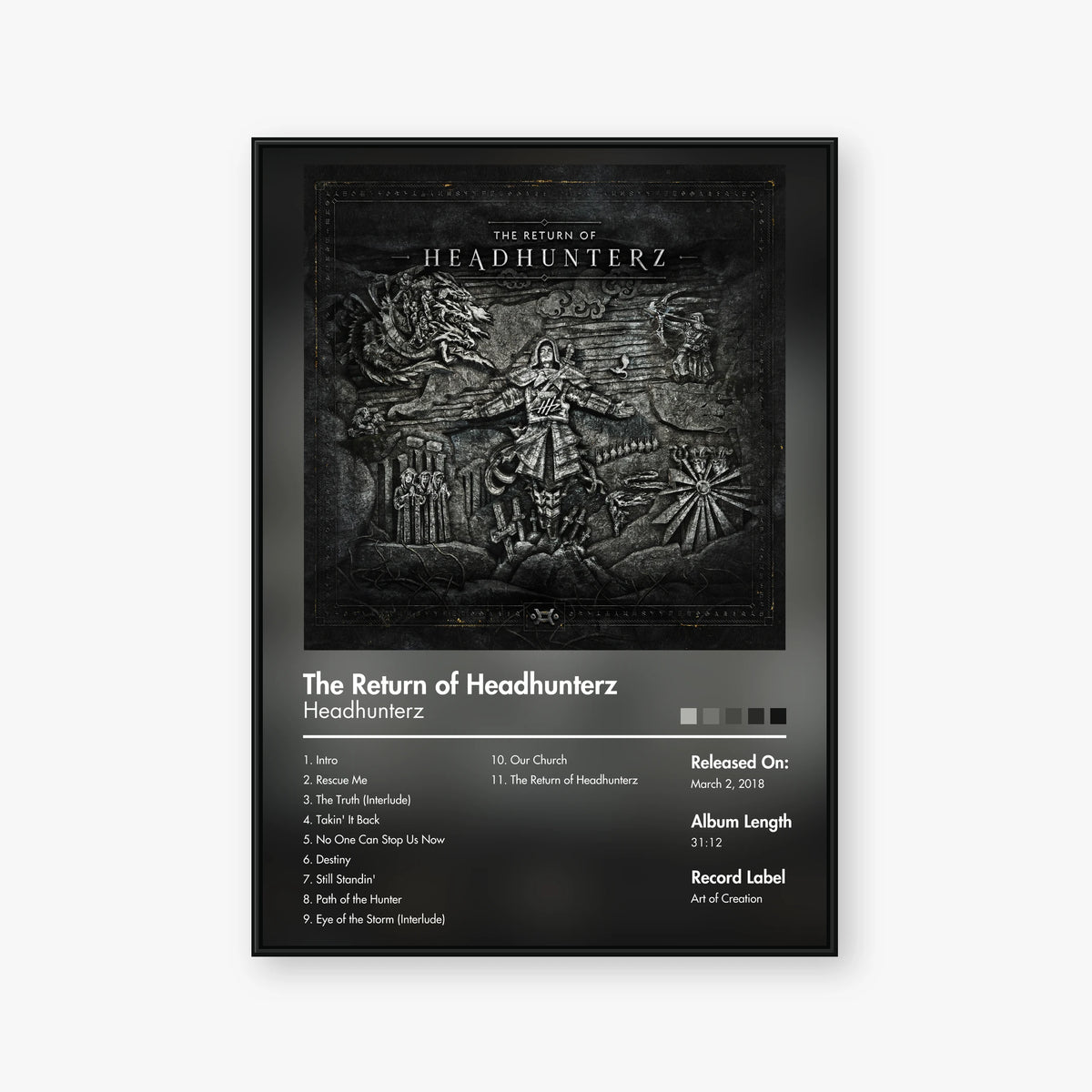Headhunterz — The Return of Headhunterz Album Poster — Blur frame mockup