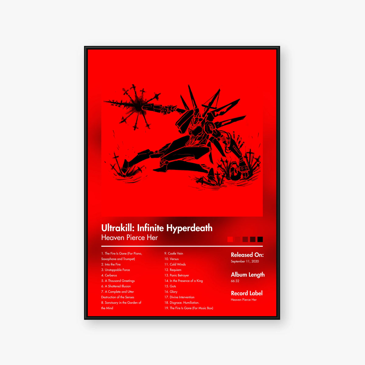 Heaven Pierce Her — ULTRAKILL: INFINITE HYPERDEATH Album Poster — Blur frame mockup