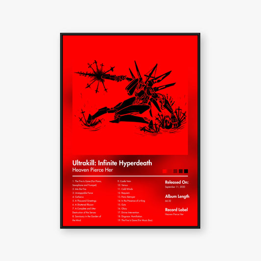 Heaven Pierce Her — ULTRAKILL: INFINITE HYPERDEATH Album Poster — Blur frame mockup