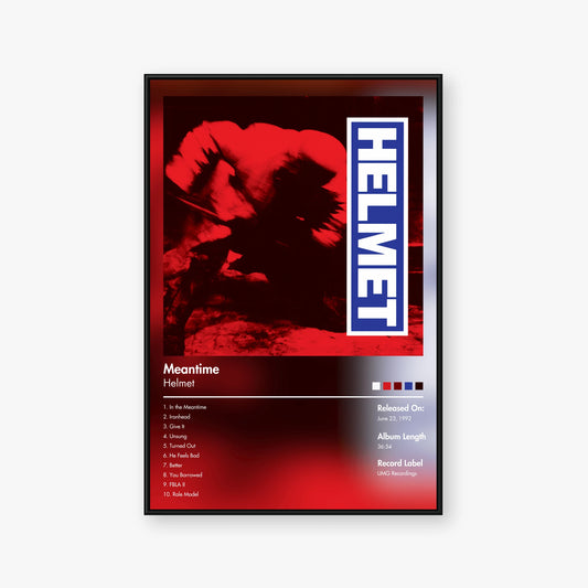 Helmet — Meantime Album Poster — Blur frame mockup