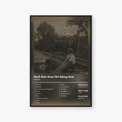 Henrik — North Main Street (We Belong Here) Album Poster — Blur frame mockup