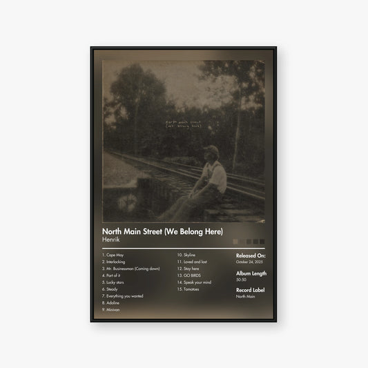 Henrik — North Main Street (We Belong Here) Album Poster — Blur frame mockup