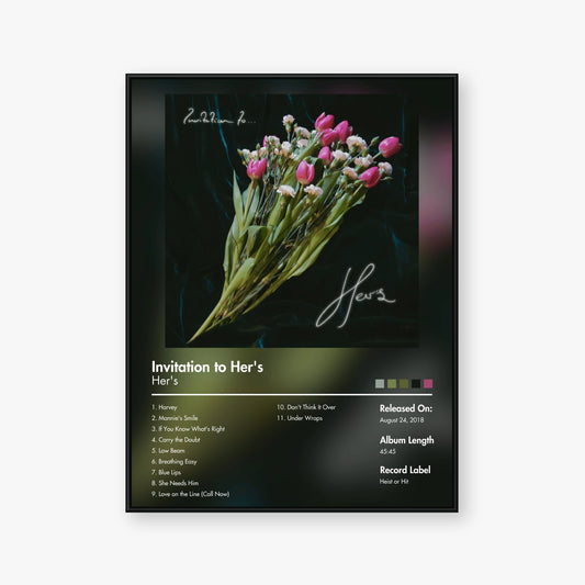 Her's — Invitation to Her's Album Poster — Blur frame mockup
