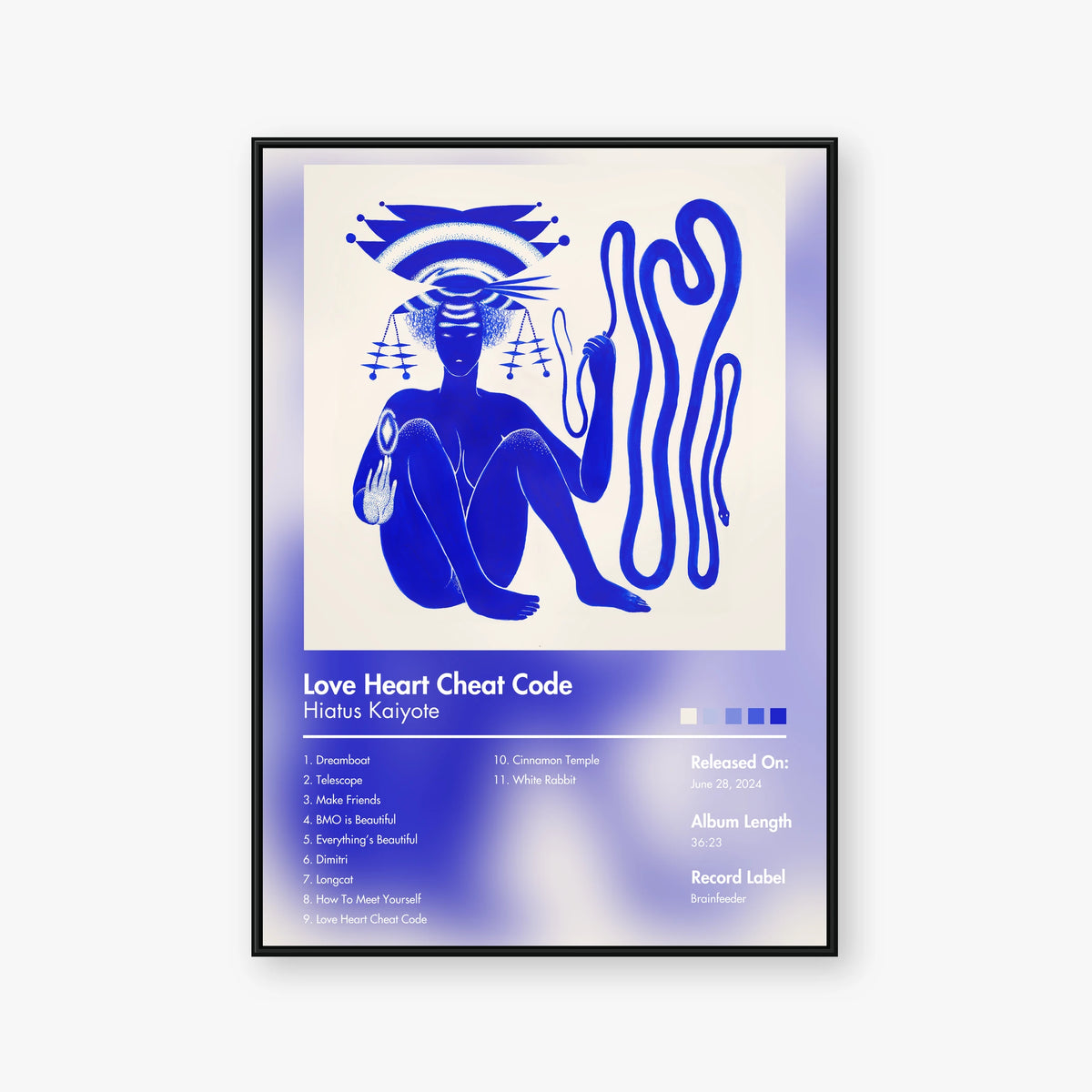 Hiatus Kaiyote — Love Heart Cheat Code Album Poster — Blur frame mockup