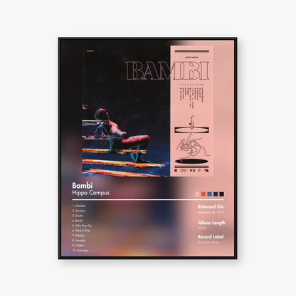 Hippo Campus — Bambi Album Poster — Blur frame mockup