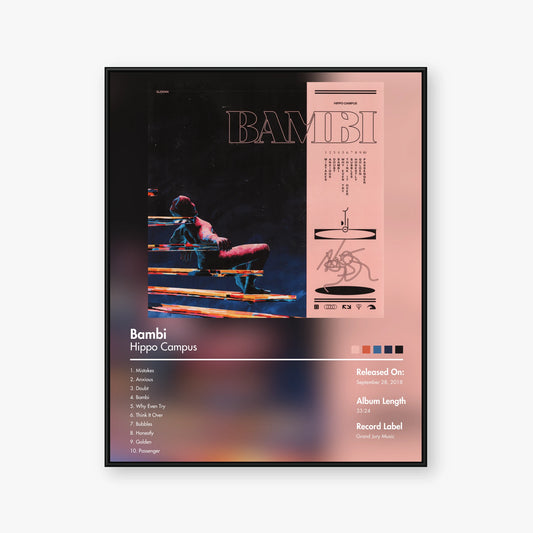 Hippo Campus — Bambi Album Poster — Blur frame mockup