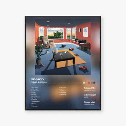 Hippo Campus — Landmark Album Poster — Blur frame mockup