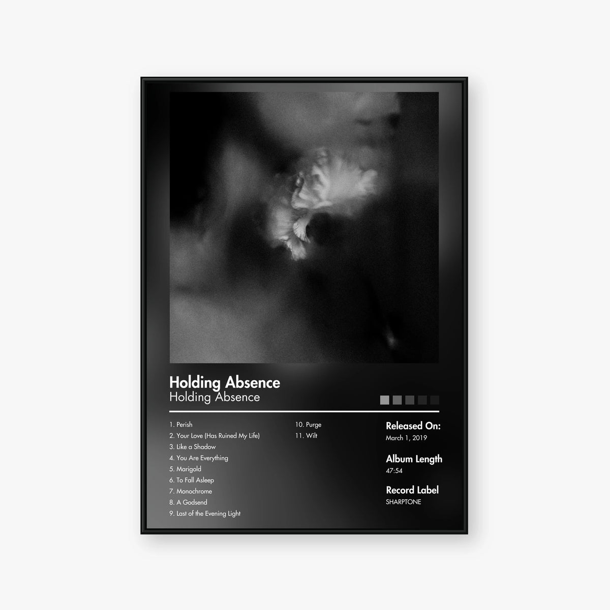 Holding Absence — Holding Absence Album Poster — Blur frame mockup