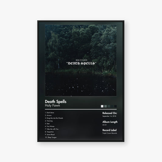 Holy Fawn — Death Spells Album Poster — Blur frame mockup