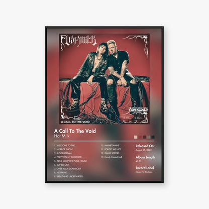 Hot Milk — A Call to the Void Album Poster — Blur frame mockup
