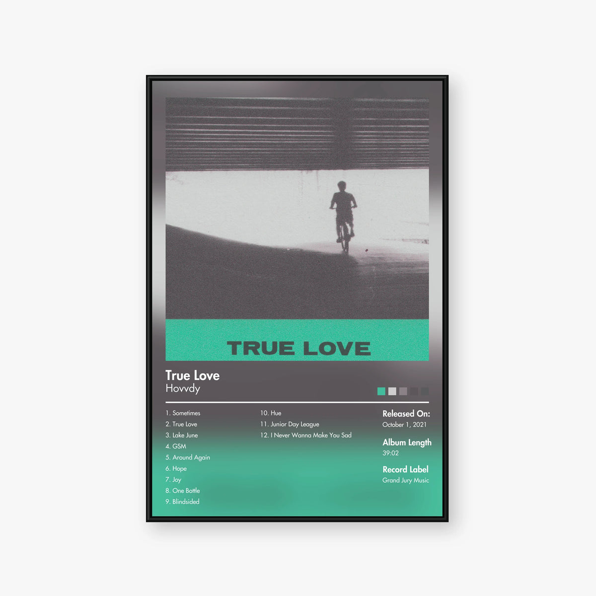 Hovvdy — True Love Album Poster — Blur frame mockup