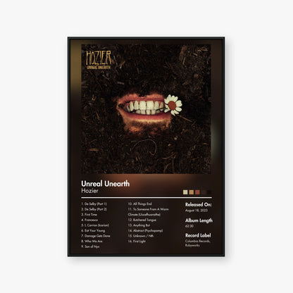 Hozier — Unreal Unearth Album Poster — Blur frame mockup
