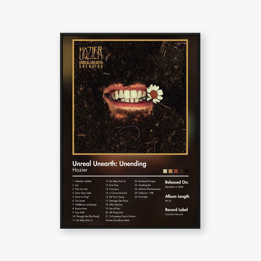 Hozier — Unreal Unearth Unending Album Poster — Blur frame mockup