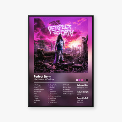 Hurricane Wisdom — Perfect Storm Album Poster — Blur frame mockup
