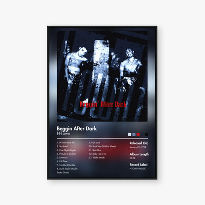 H‐Town — Beggin' After Dark Album Poster — Blur frame mockup