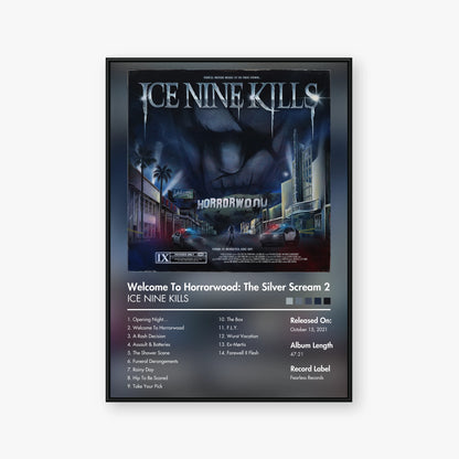 Ice Nine Kills — Welcome to Horrorwood: The Silver Scream 2 Album Poster — Blur frame mockup