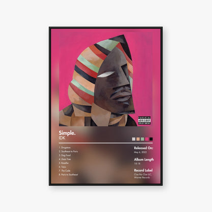 IDK — Simple. Album Poster — Blur frame mockup