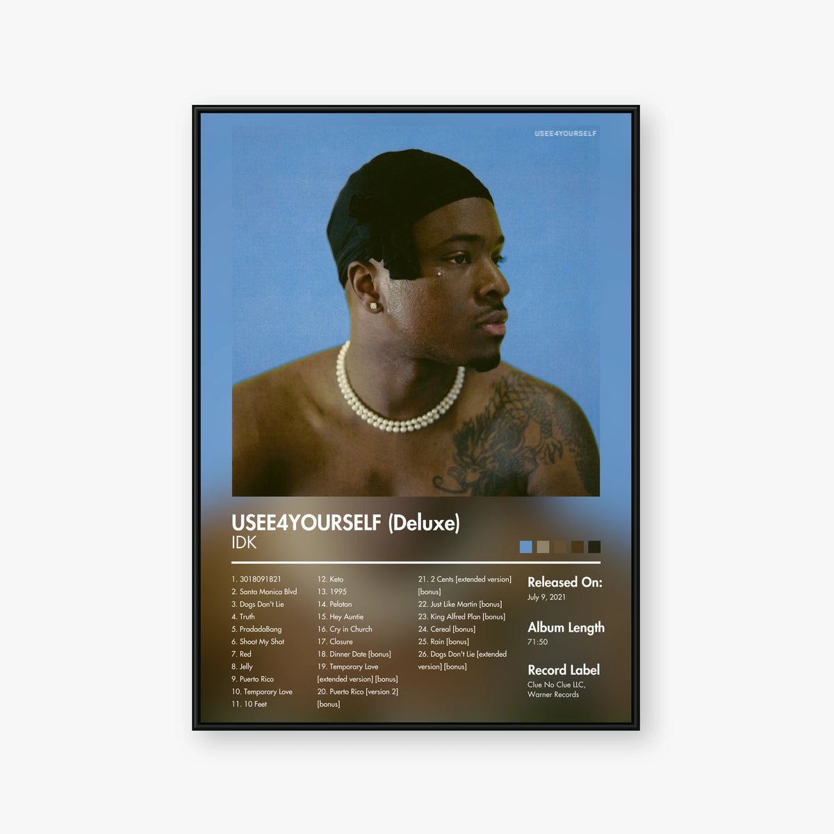 IDK — USEE4YOURSELF (Deluxe) Album Poster — Blur frame mockup