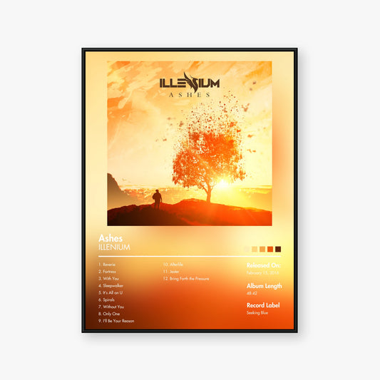 ILLENIUM — Ashes Album Poster — Blur frame mockup