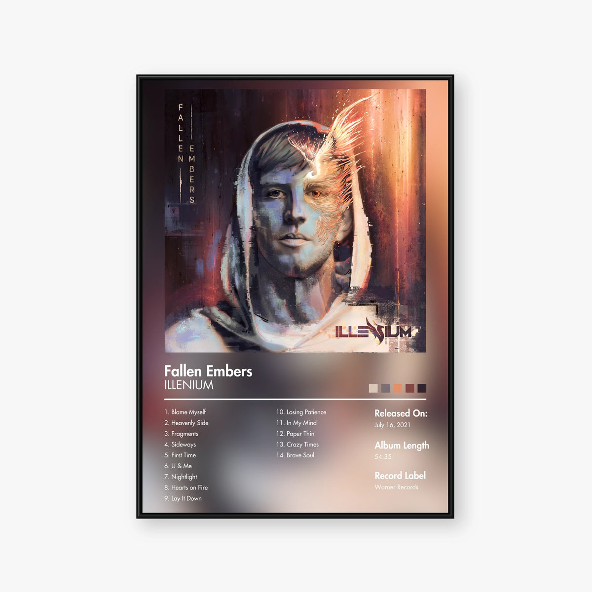 ILLENIUM — Fallen Embers Album Poster — Blur frame mockup