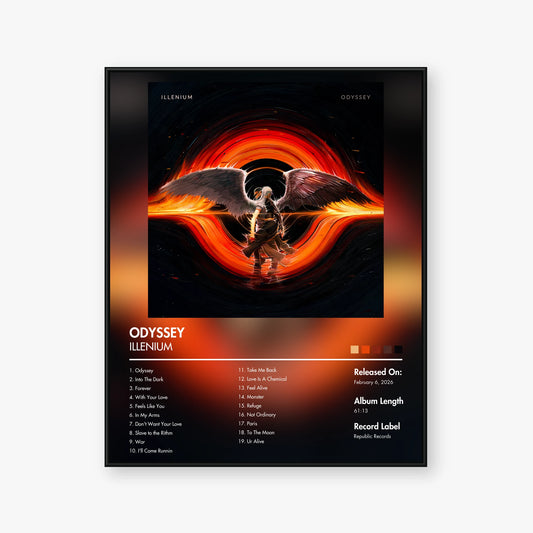 ILLENIUM — ODYSSEY Album Poster — Blur frame mockup