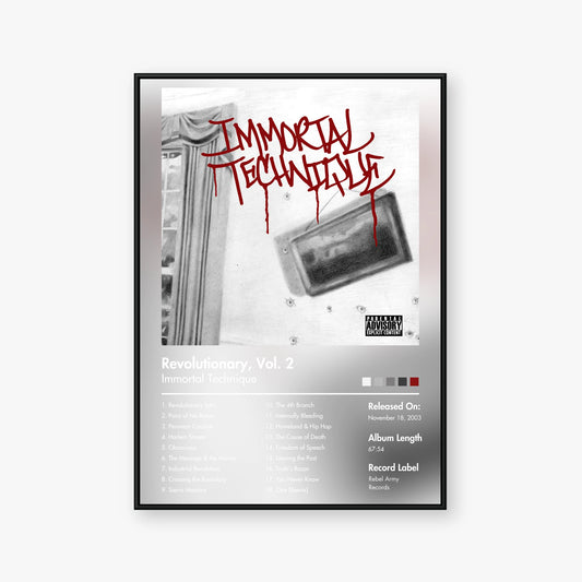 Immortal Technique — Revolutionary, Vol. 2 Album Poster — Blur frame mockup